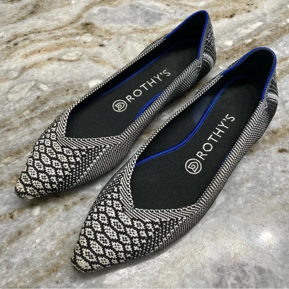 Rothy's Black and White *Retired* Python Point Size 7.5
